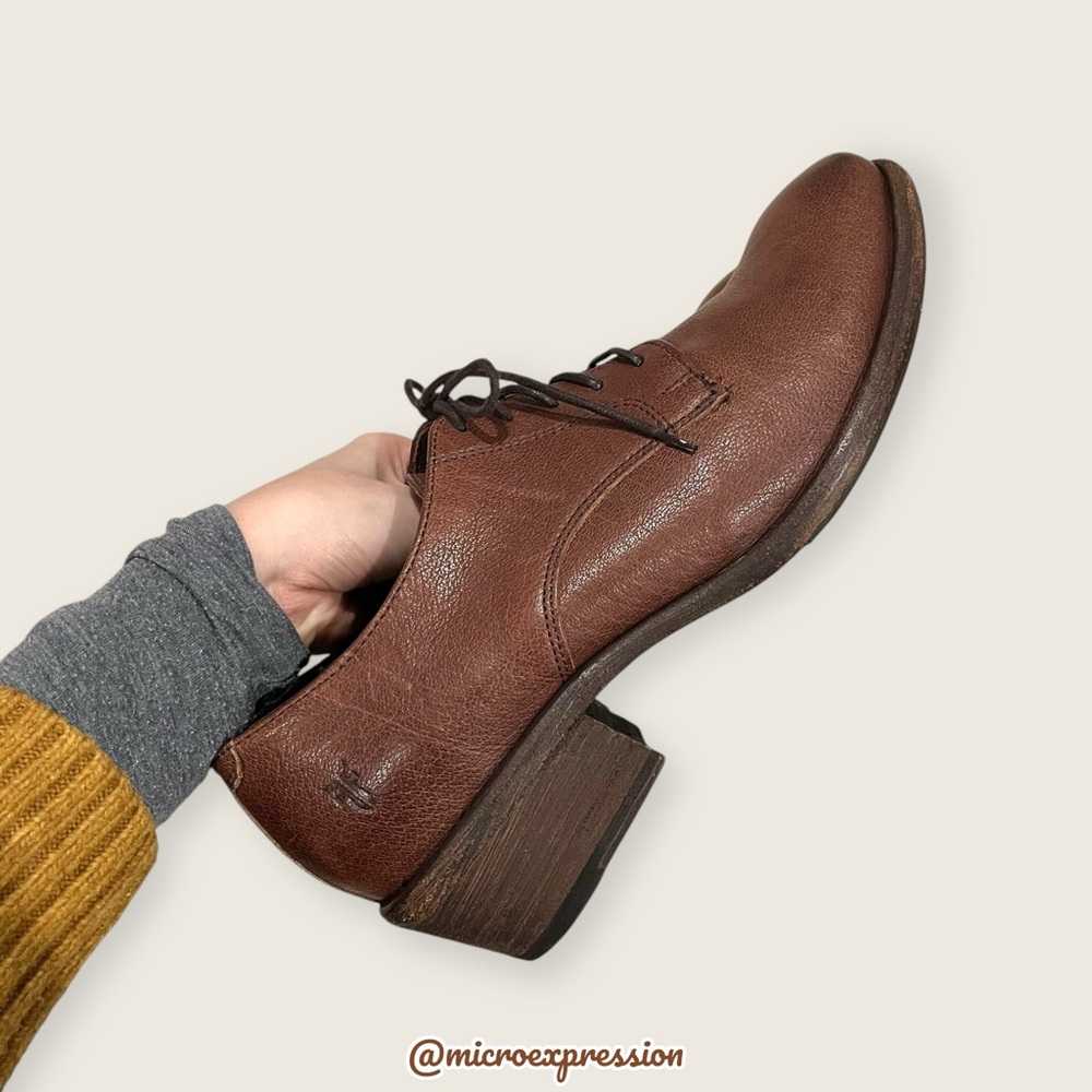 $369 Frye Carson Lace-Up Cognac Brown Leather LaceUp Oxford Academia Ankle Boot - Picture 14 of 16